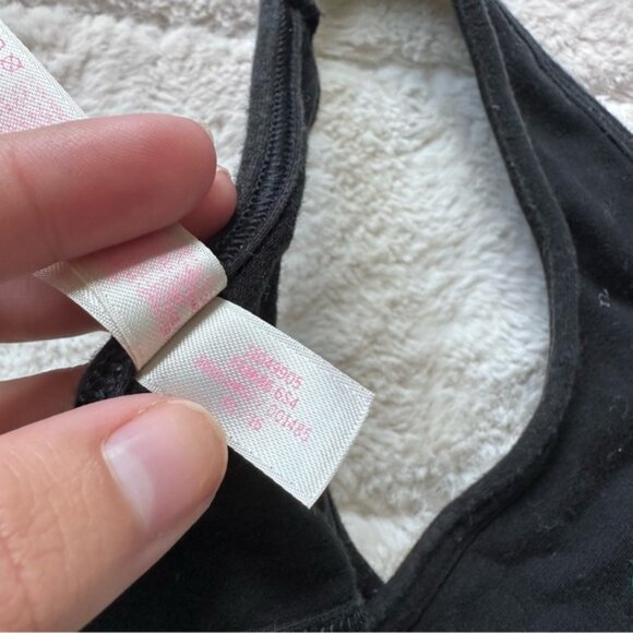 Victoria's Secret PINK | Black & Green "Haut Court" Shamrock Bra | Size Small - Picture 9 of 12